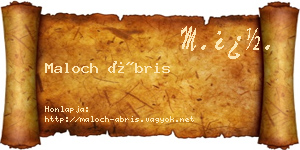 Maloch Ábris névjegykártya